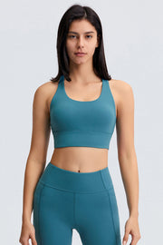 Triangle Mesh Back Sports Bra - Ruby's Fashion