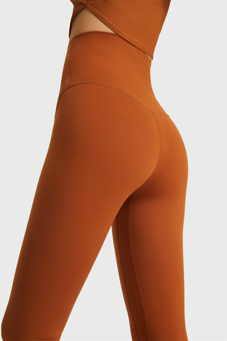 Feel Like Skin Elastic Waistband Yoga Leggings - Ruby's Fashion