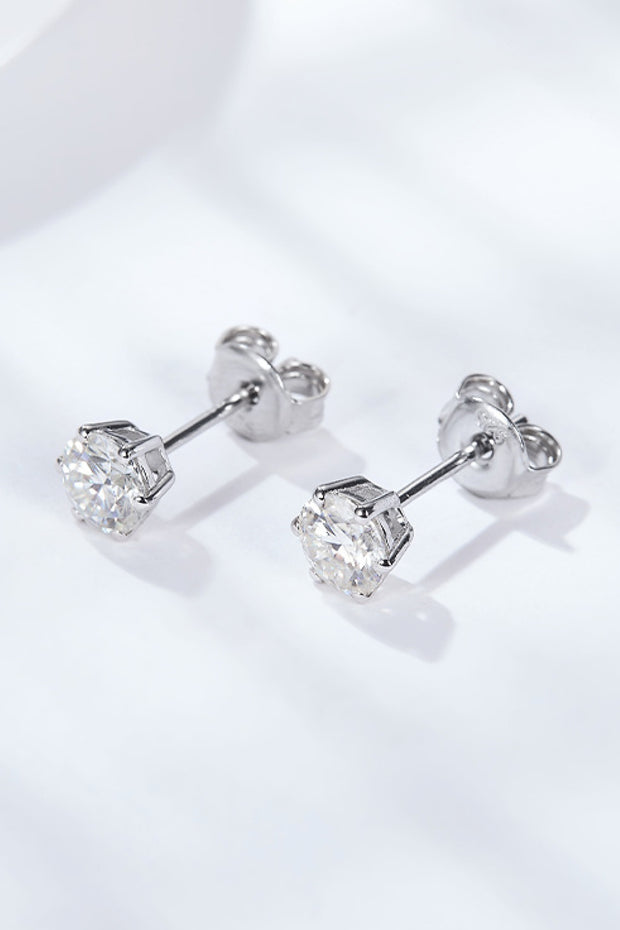 Good Days Ahead Moissanite Stud Earrings - Ruby's Fashion