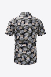 Printed Button-Up Beach Shirt