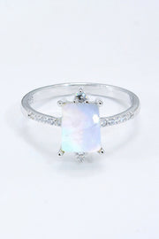 925 Sterling Silver Square Moonstone Ring - Ruby's Fashion