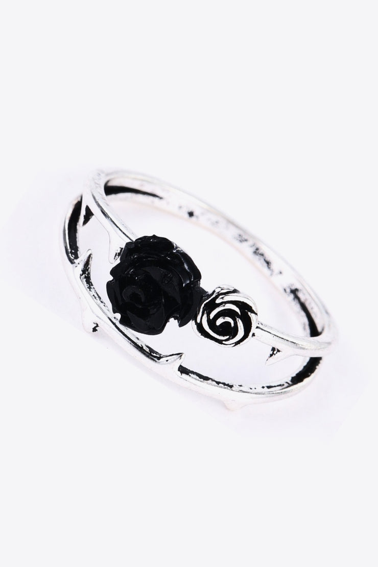 Rose Zinc Alloy Ring - Ruby's Fashion