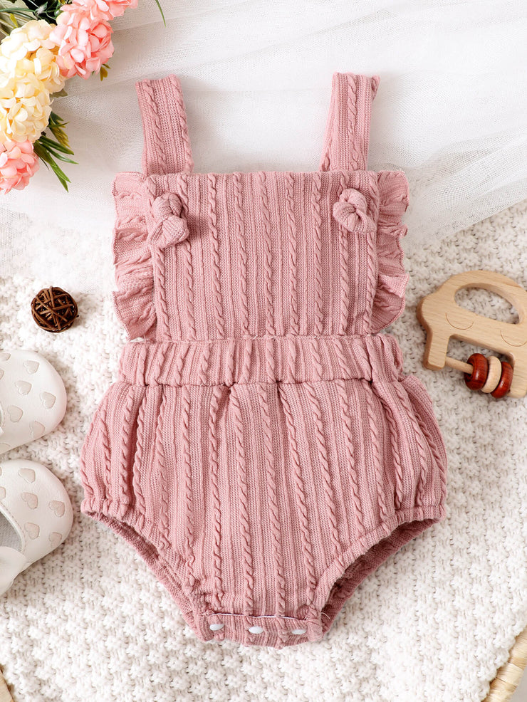 Baby Girl Textured Ruffled Bodysuit - Ruby's Fashion