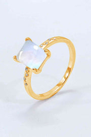 Square Moonstone Ring - Ruby's Fashion