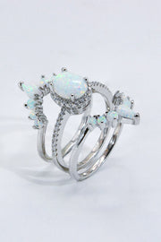 925 Sterling Silver Opal Ring - Ruby's Fashion