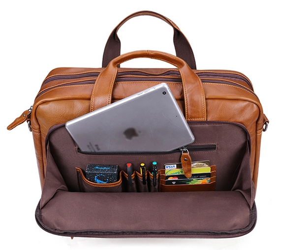 17 inch leather computer bag - Ruby's Fashion