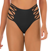 Crisscross Strap High Waist Swim Bottoms - Ruby's Fashion