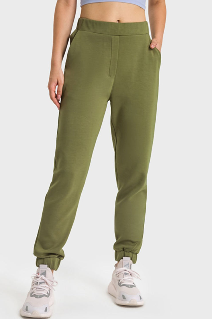 Pull-On Joggers with Side Pockets - Ruby's Fashion