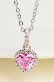 1 Carat Moissanite Heart Pendant Necklace - Ruby's Fashion