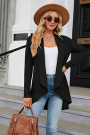 Open Front Long Sleeve Cardigan