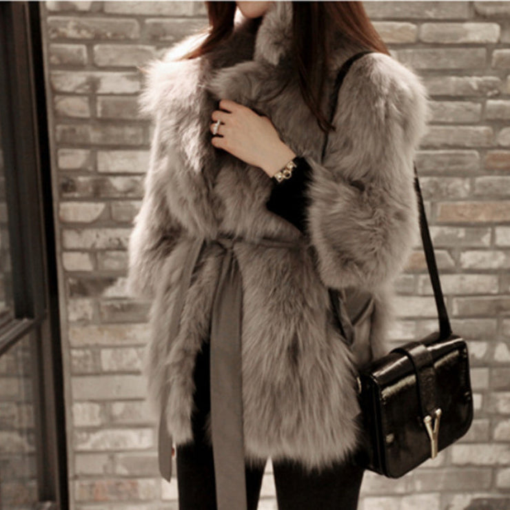 New Women's Suit Collar Coat Faux Fur Coat - Ruby's Fashion