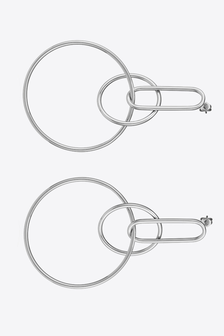 Speak For Yourself Link Hoop Earrings - Ruby's Fashion