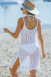 Spaghetti Strap Openwork Cover Up Dress - Ruby's Fashion