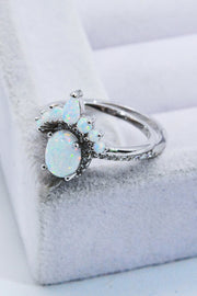 925 Sterling Silver Opal Ring - Ruby's Fashion