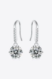 6-Prong Moissanite Drop Earrings - Ruby's Fashion