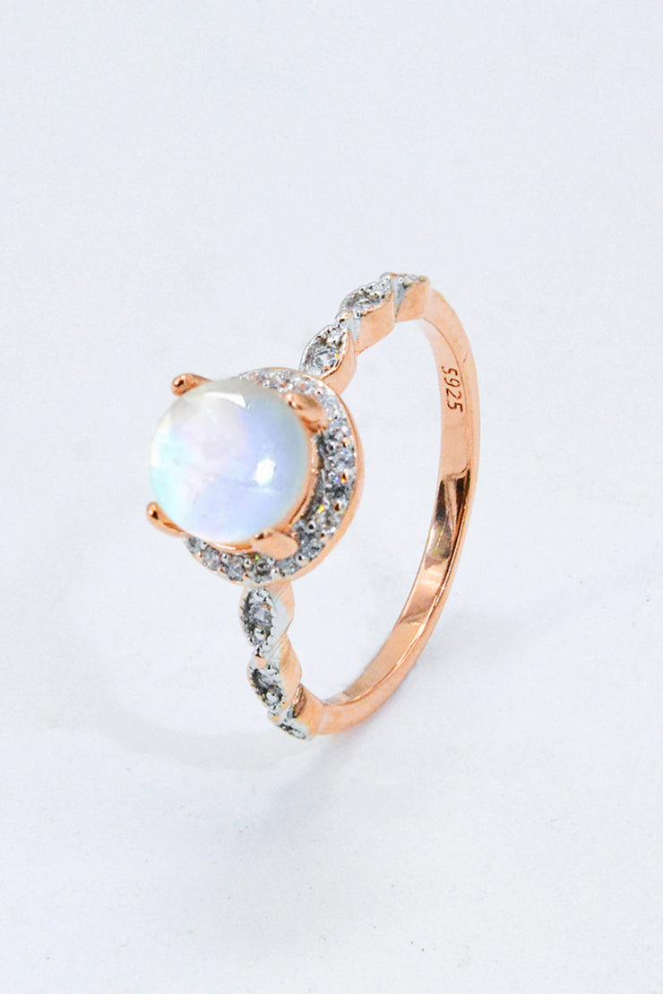 Round Moonstone Ring - Ruby's Fashion