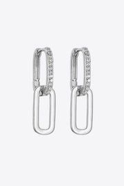 Cubic Zirconia Link Earrings - Ruby's Fashion