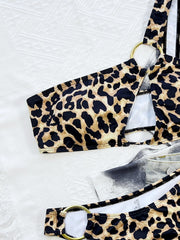 Leopard One-Shoulder Bikini Set - Ruby's Fashion