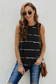 Striped Color Block Tank Top - Ruby's Fashion