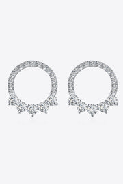 Moissanite Platinum-Plated Earrings - Ruby's Fashion