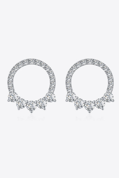 Moissanite Platinum-Plated Earrings - Ruby's Fashion