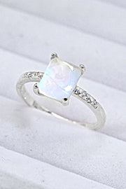 Square Moonstone Ring - Ruby's Fashion