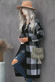 Buffalo Plaid Duster Cardigan - Ruby's Fashion