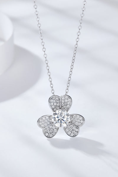 Moissanite Clover Pendant Necklace - Ruby's Fashion
