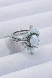 925 Sterling Silver Opal Ring - Ruby's Fashion