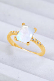 Square Moonstone Ring - Ruby's Fashion