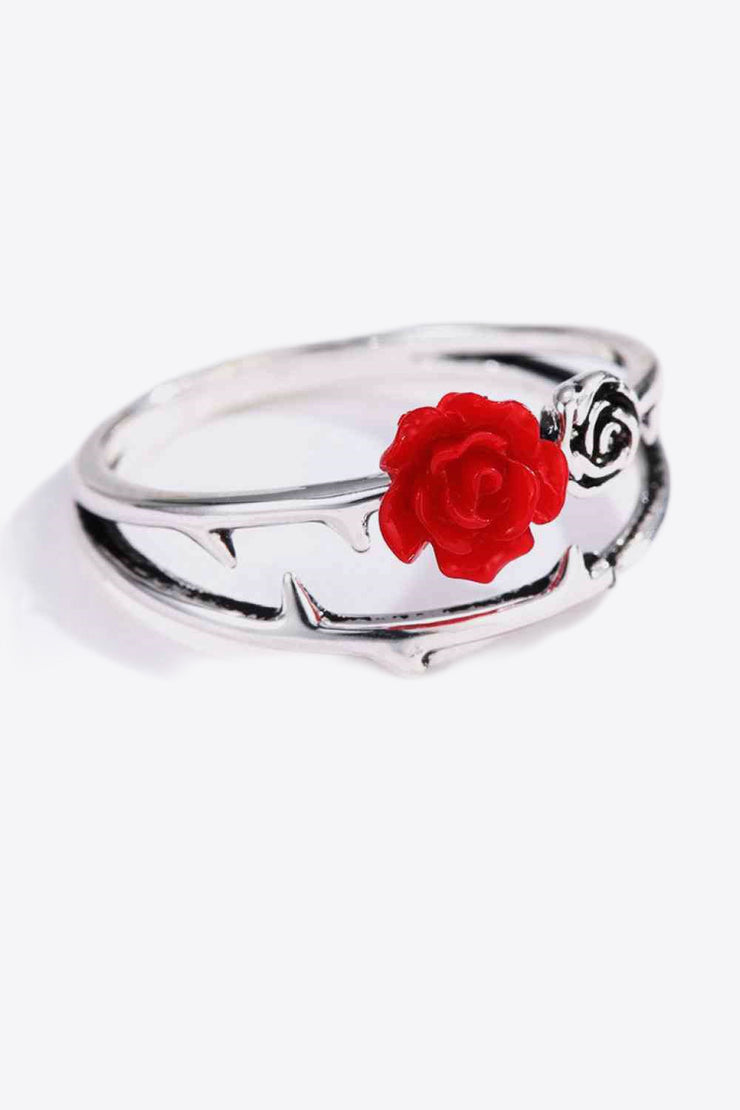 Rose Zinc Alloy Ring - Ruby's Fashion