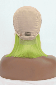 12" 140g Lace Front Wigs Human Hair in Lime 150% Density