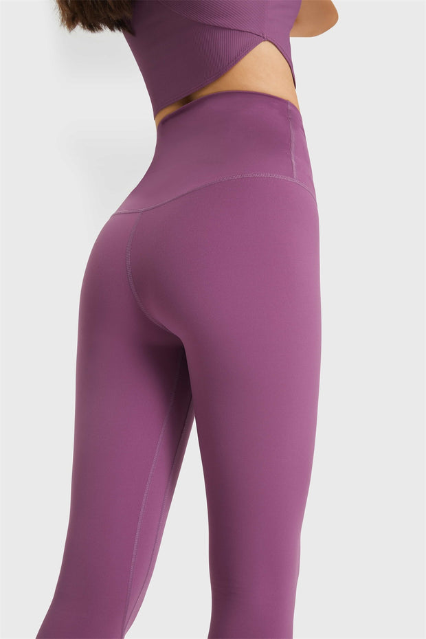 Feel Like Skin Elastic Waistband Yoga Leggings - Ruby's Fashion