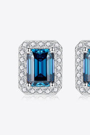 2 Carat Moissanite Stud Earrings in Indigo - Ruby's Fashion