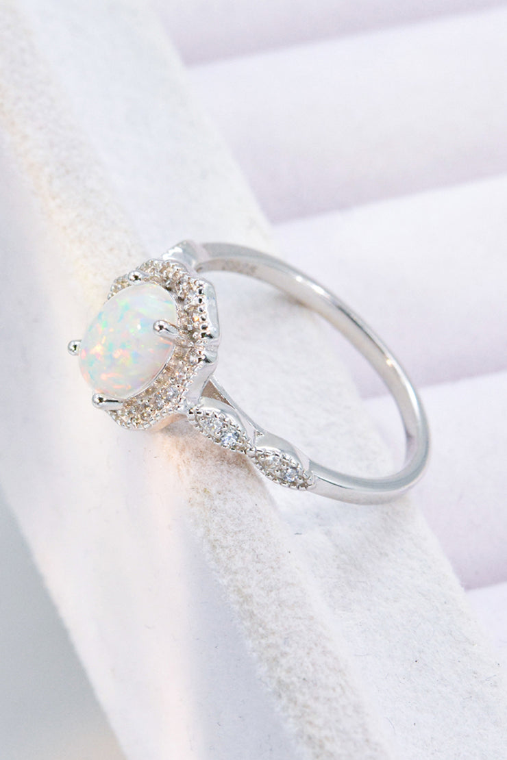 Just For You 925 Sterling Silver Opal Ring - Ruby's Fashion