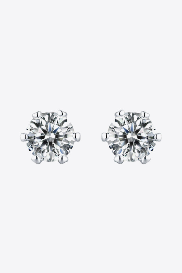 Good Days Ahead Moissanite Stud Earrings - Ruby's Fashion