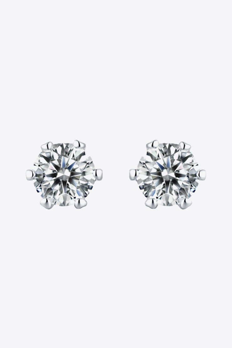 Good Days Ahead Moissanite Stud Earrings - Ruby's Fashion