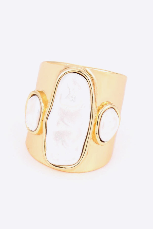 18K Gold-Plated Alloy Ring - Ruby's Fashion