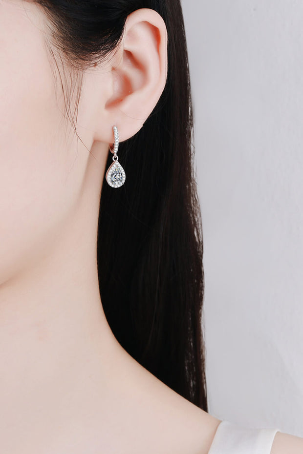 Moissanite Teardrop Earrings - Ruby's Fashion