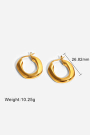 Oval Hoop Earrings - Ruby's Fashion