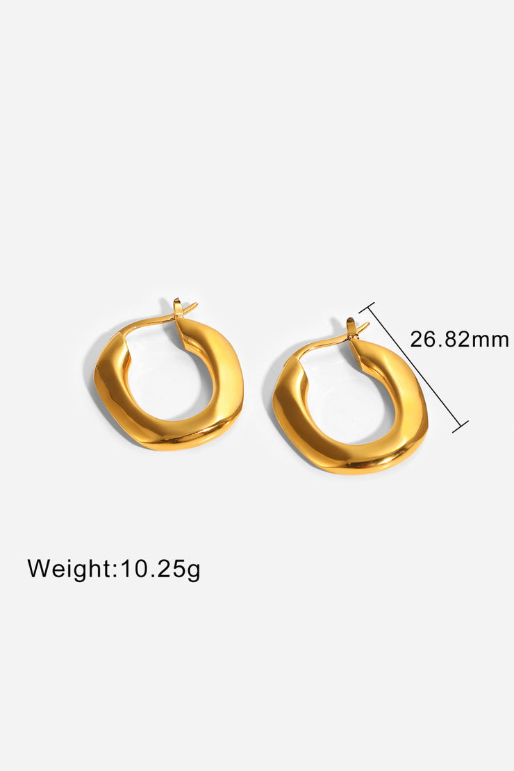 Oval Hoop Earrings - Ruby's Fashion