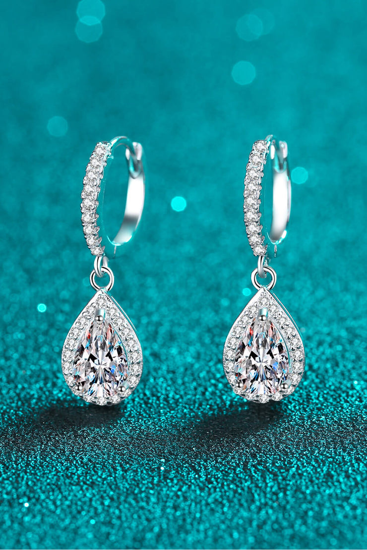 Moissanite Teardrop Earrings - Ruby's Fashion