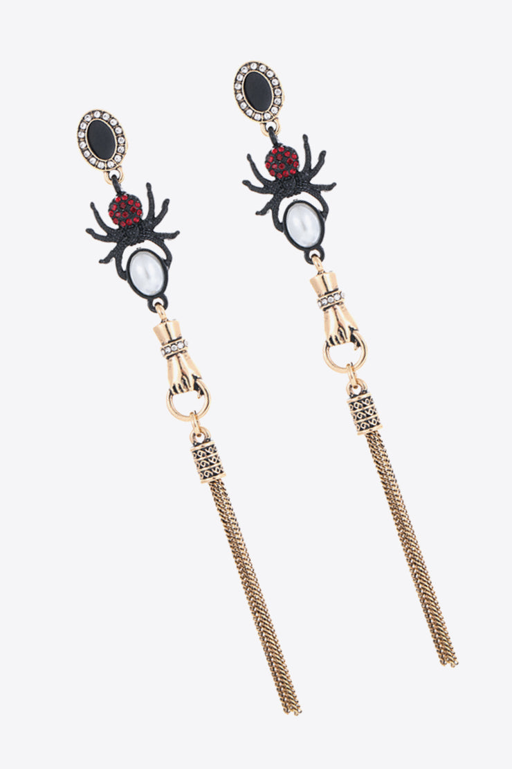 18K Gold-Plated Spider Drop Earrings - Ruby's Fashion