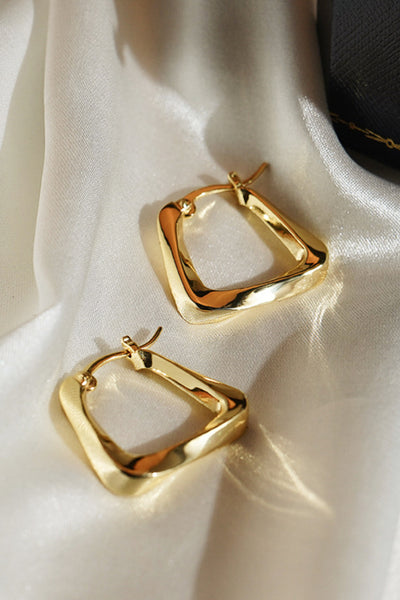 18K Gold Plated Irregular Geometric Earrings - Ruby's Fashion