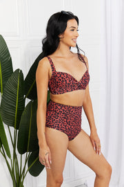 Marina West Swim Take A Dip Twist High-Rise Bikini in Ochre - Ruby's Fashion