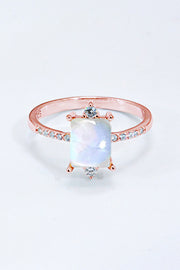 925 Sterling Silver Square Moonstone Ring - Ruby's Fashion