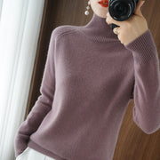 Turtleneck Pullover Fall/winter 2022 Cashmere Sweater Women Pure Color Casual Long-sleeved Loose Pullover Bottoming Women&#39;s - Ruby's Fashion