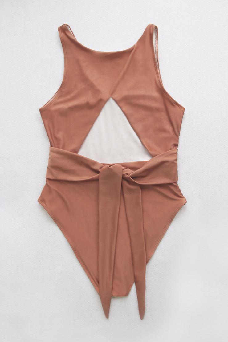 Cutout Crisscross Scoop Neck One-Piece Swimsuit - Ruby's Fashion