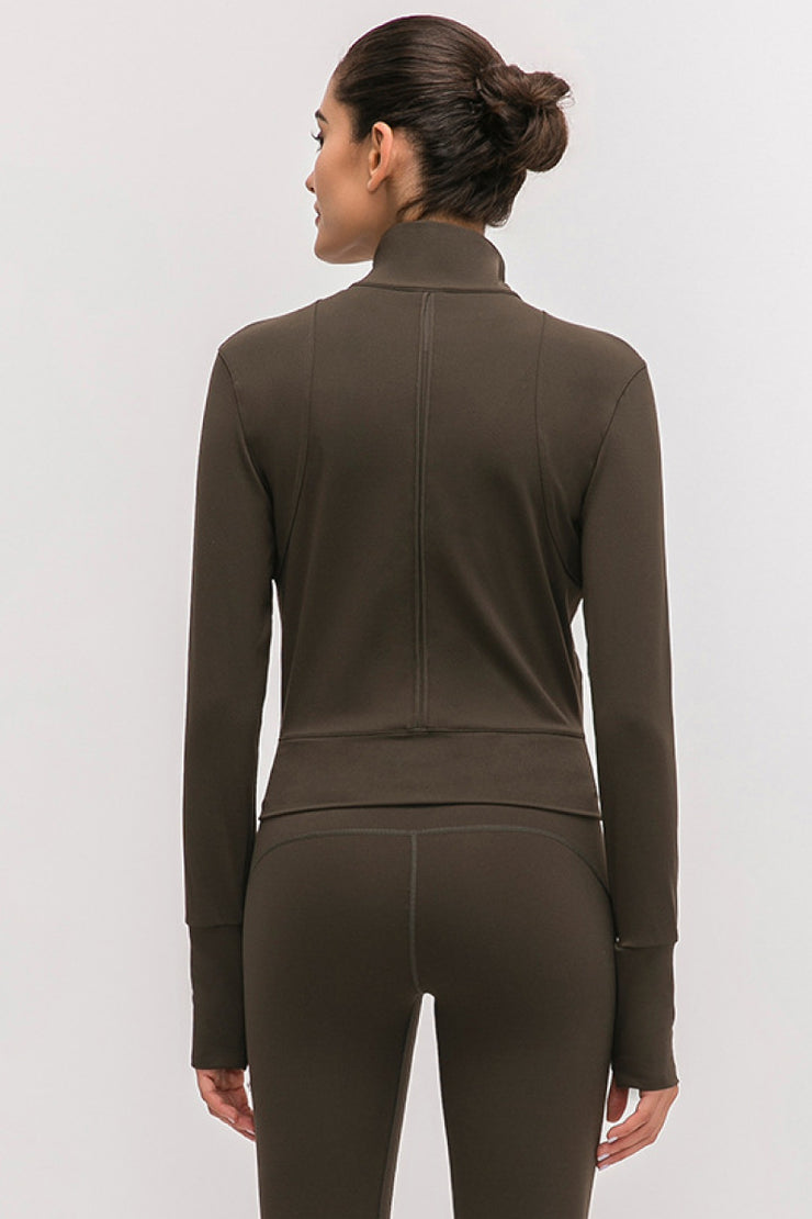 High Neck Active Jacket - Ruby's Fashion