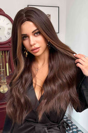 Full Machine Long Wave Synthetic Wigs 26''